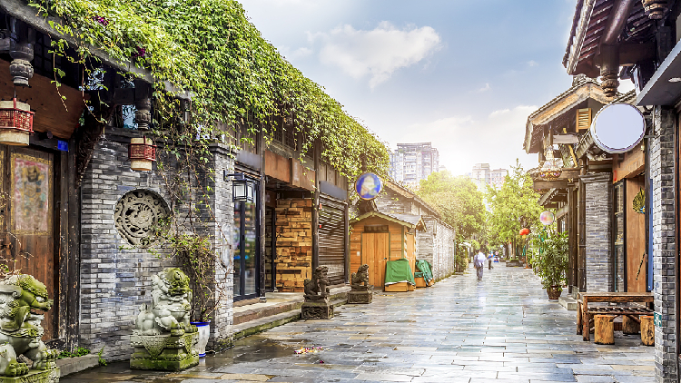 สถาปัตยกรรมและบรรยากาศของ Kuanzhai Alley เฉิงตู
